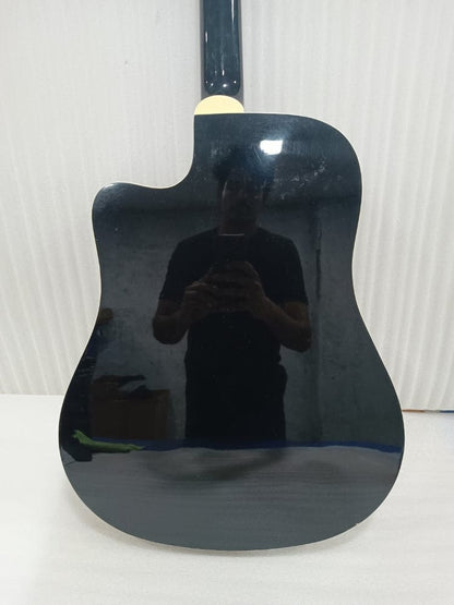 Granada Acoustic Guitars Granada PRLD-14C Acoustic Guitar - Black - Open Box B Stock