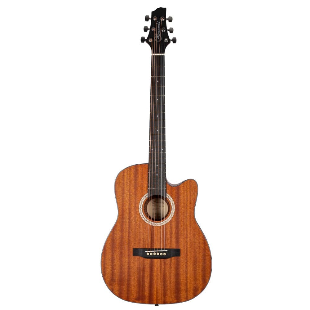 granada acoustic guitars natural matt granada gl130-c 6 string cutaway acoustic guitar   