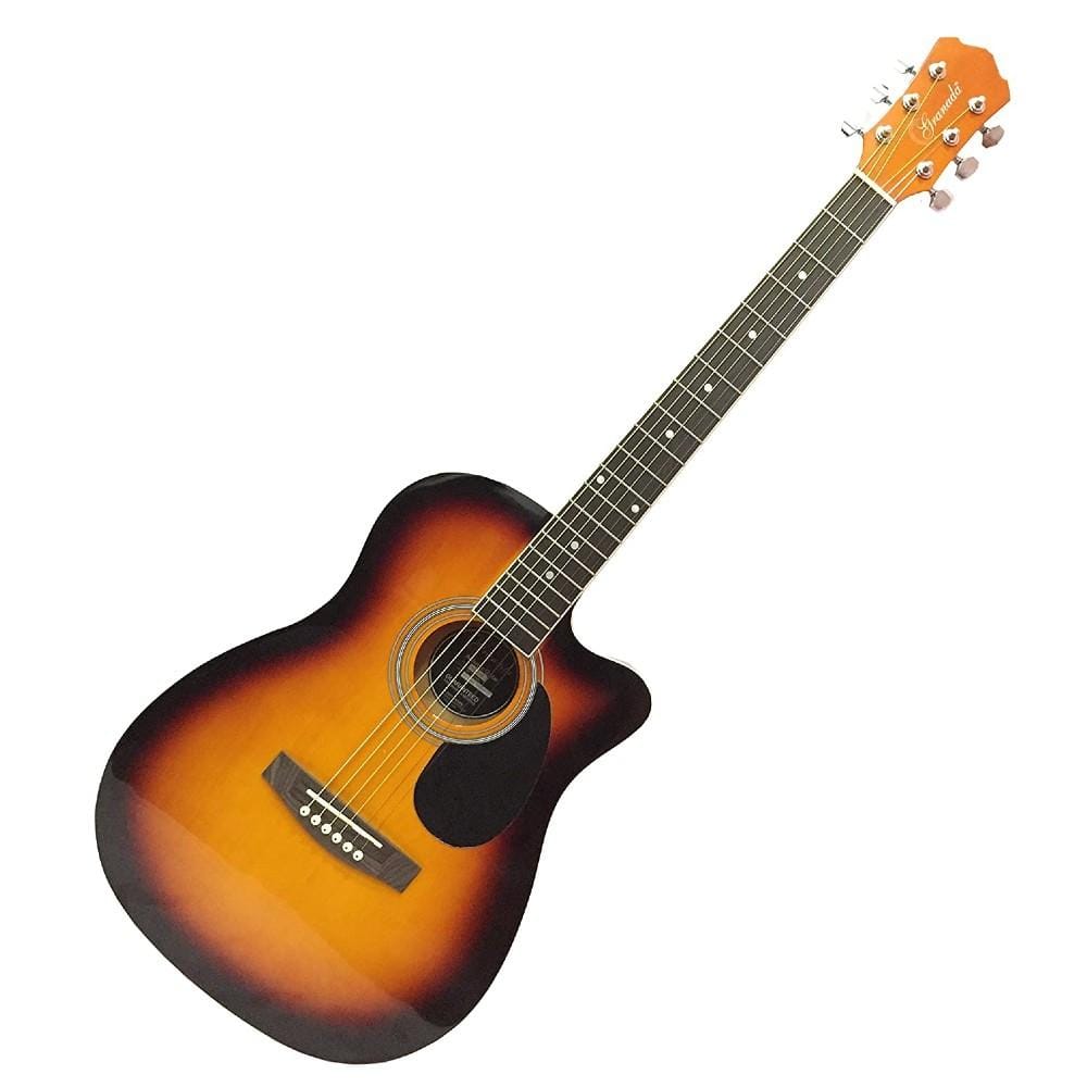 granada acoustic guitars vintage sunburst granada prs-1-fc 6 strings medium cutaway acoustic guitar      #color_vintage-sunburst