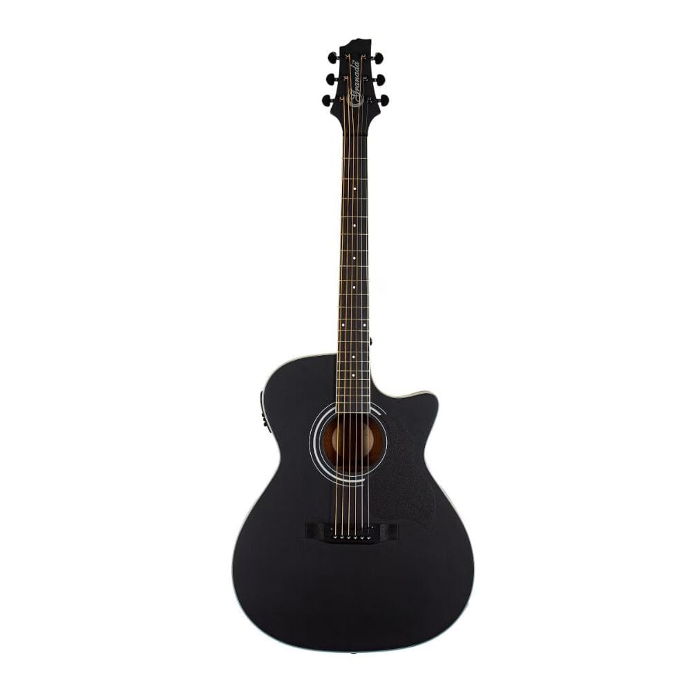 granada electro acoustic guitars black matte granada gl240c-ceq 6 string electro acoustic guitar   