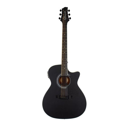 granada electro acoustic guitars black matte granada gl240c-ceq 6 string electro acoustic guitar   