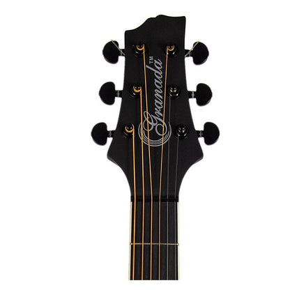 granada electro acoustic guitars black matte granada gl240c-ceq 6 string electro acoustic guitar   