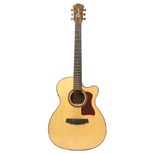 granada electro acoustic guitars granada ga-100ceq electro acoustic guitar - natural