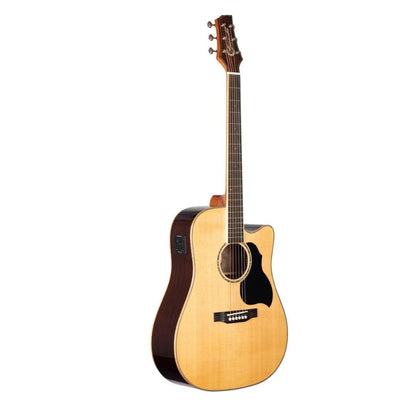 granada electro acoustic guitars natural gloss granada gs345d-ceq 6 string electro acoustic guitar with fishman pickup - natural gloss   