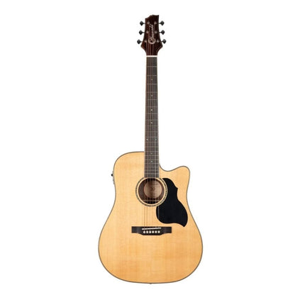 granada electro acoustic guitars natural gloss granada gs345d-ceq 6 string electro acoustic guitar with fishman pickup - natural gloss   
