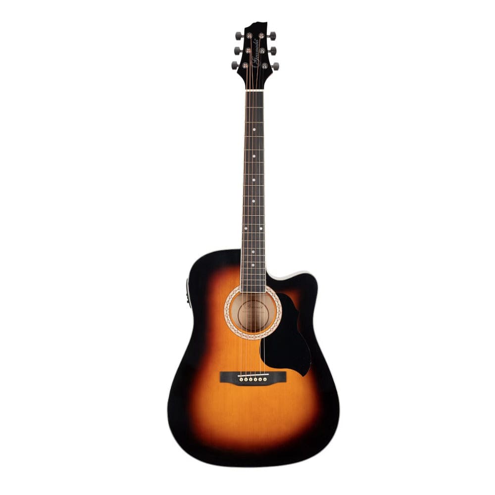 granada electro acoustic guitars vintage sunburst gloss granada gl141d-ceq 6 string electro acoustic guitar    #color_vintage-sunburst-gloss