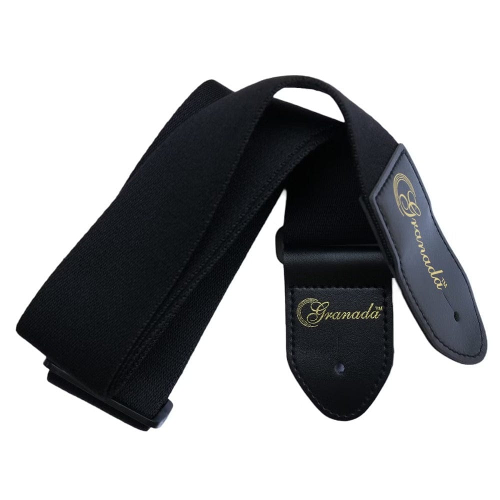 granada guitar straps black granada gs04 guitar strap - black   