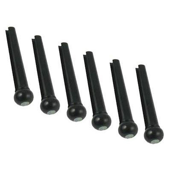 granada tremolos and bridges granada bridge pins for acoustic guitar - set of 6 black