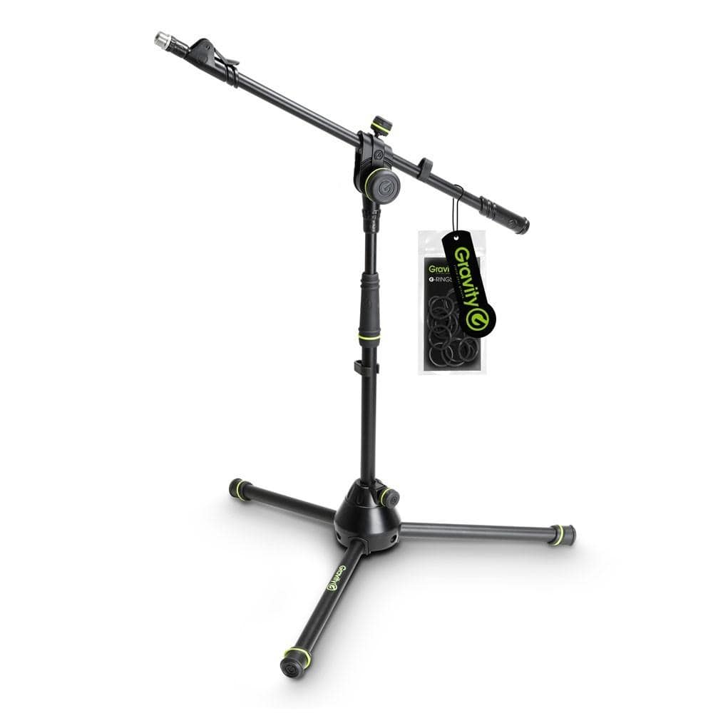 gravity microphone stands gravity gms4222b short microphone stand with folding tripod base