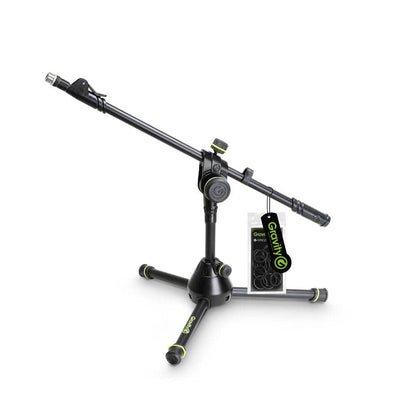 gravity microphone stands gravity ms3122hdb short heavy duty microphone stand with folding tripod base