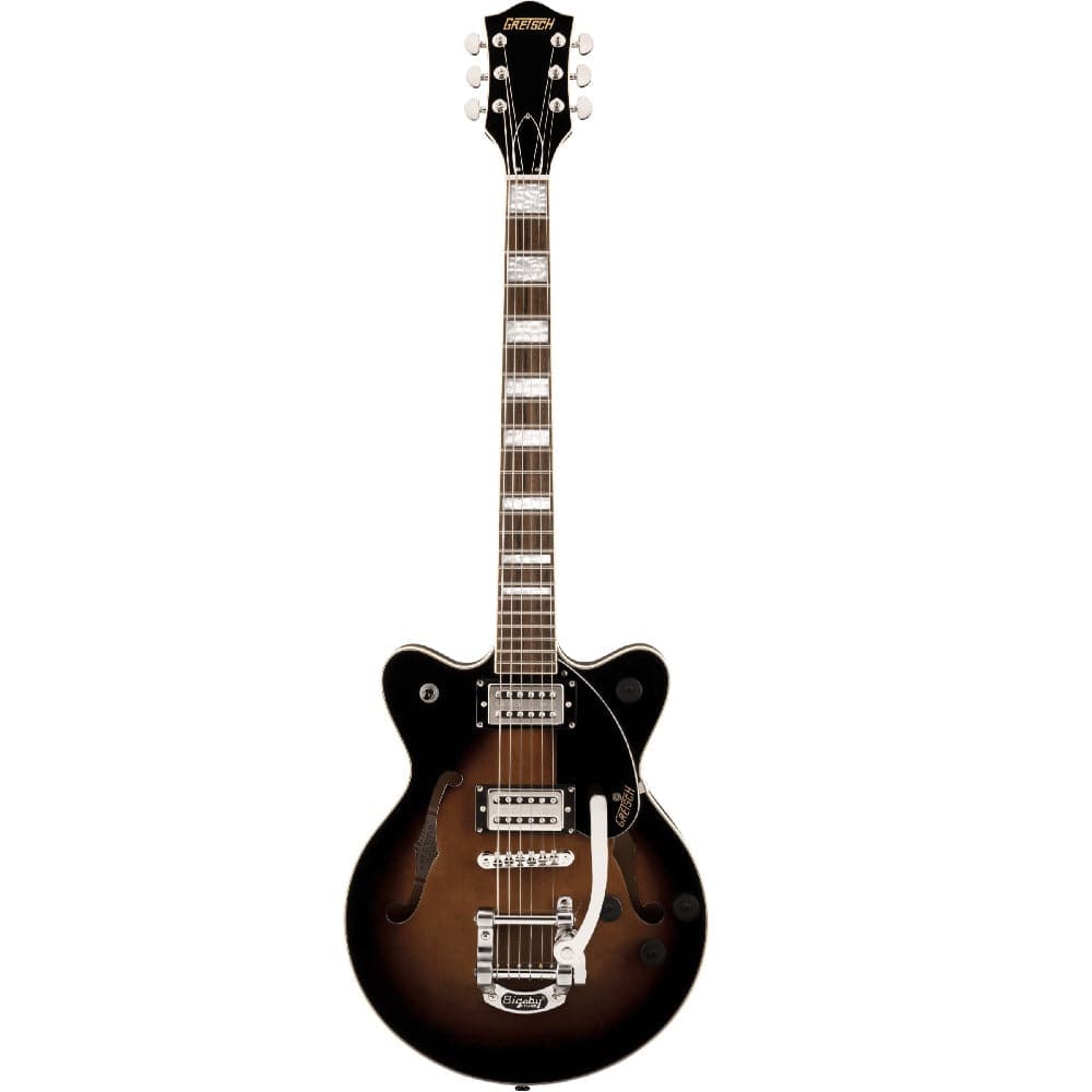gretsch electric guitars brownstone maple gretsch g2655t streamliner center block jr. double-cut with bigsby 6 string electric guitar    #color_brownstone-maple