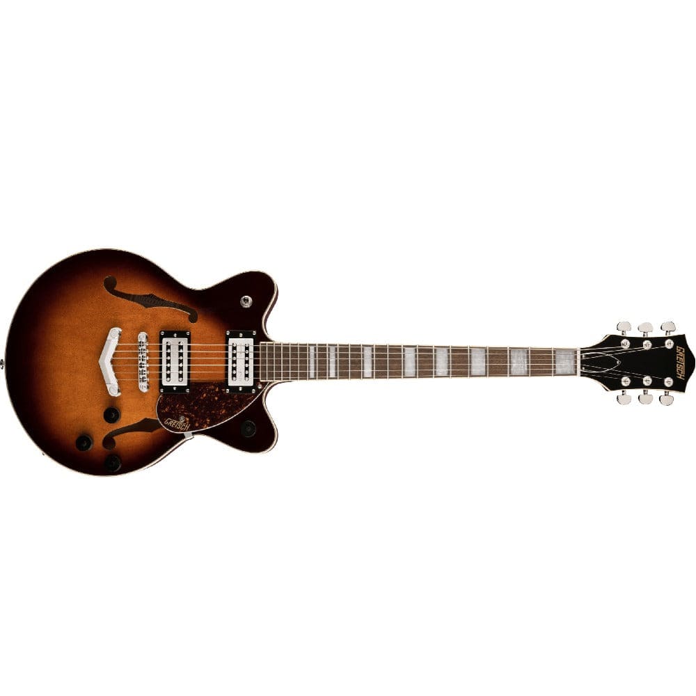 gretsch electric guitars gretsch g2655 streamliner centar block jr double-cut with v-stoptail 6 string electric guitar   #color_forge-glow-maple