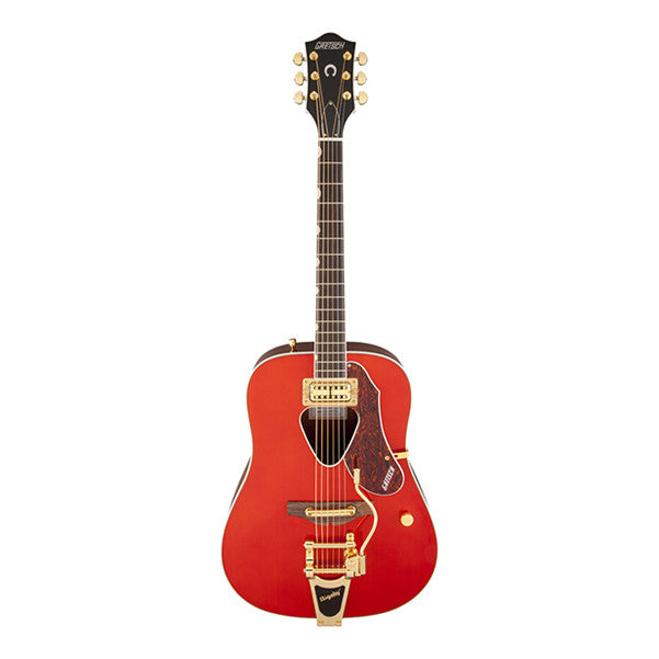 gretsch electro acoustic guitars gretsch g5034tft rancher bigsby dreadnought electro acoustic guitar - savannah sunset