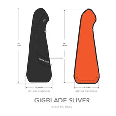 Gruv Gear Bass Guitar Gig Bags Gruv Gear SLIVER EB BLK Slimline Electric Bass Guitar Gigbag - Black