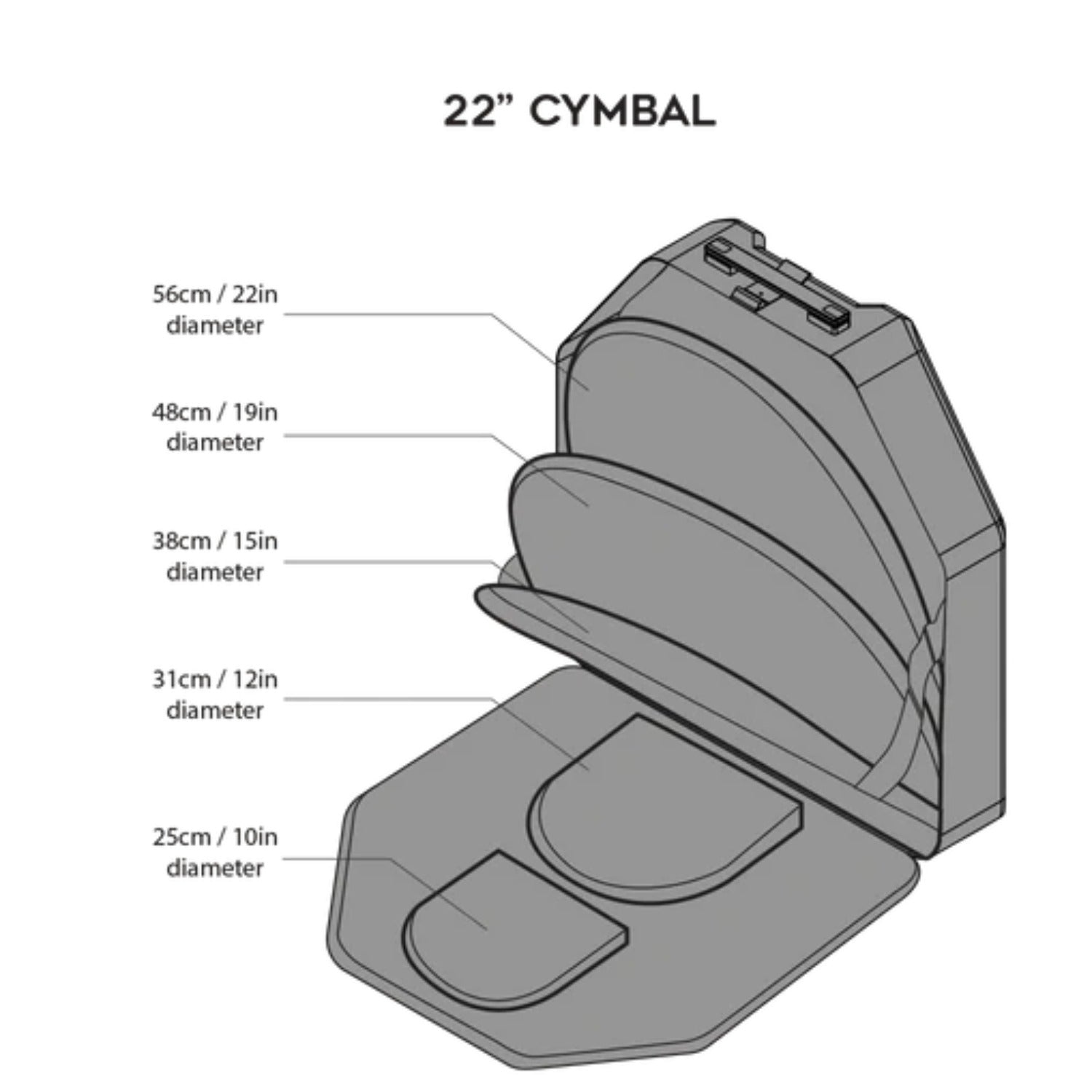 Gruv Gear Cymbal Gigbags GruvGear GG-VCYM-BLK Veloc Cymbal Bag