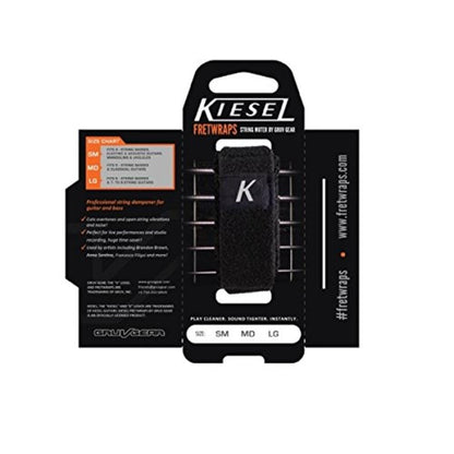 Gruv Gear Dampeners And Mutes Kiesel Black / Medium / Pack of 1 Gruv Gear GG-FW Fret Wraps String Muter