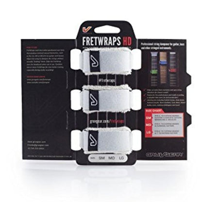 Gruv Gear Dampeners And Mutes White / Medium / Pack of 3 Gruv Gear GG-FW Fret Wraps String Muter