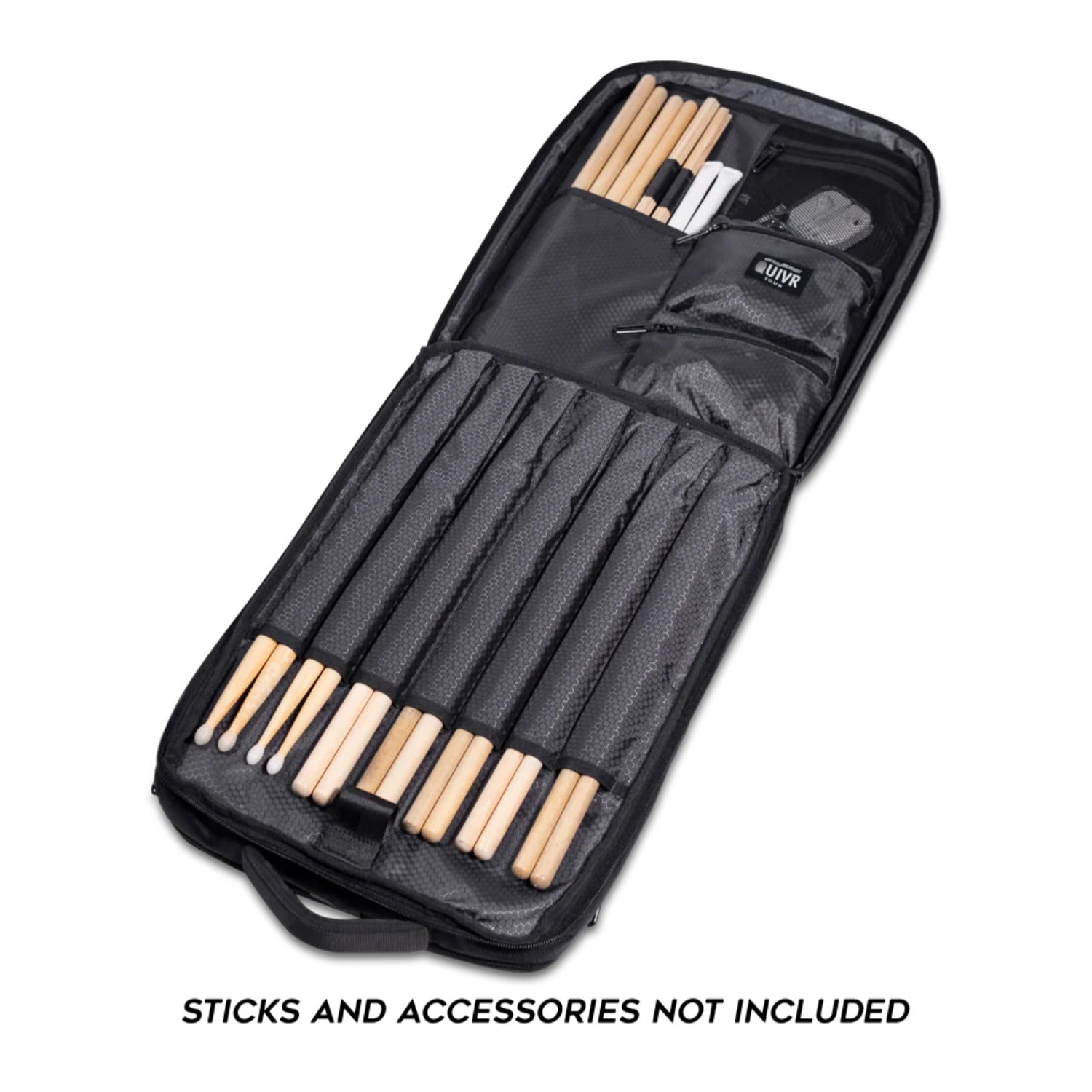 Gruv Gear Drumstick Bags and Holders GruvGear QUIVR-TR-BLK Drum Stick Gigbag