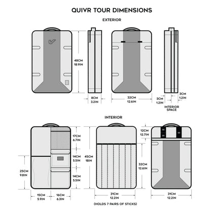 Gruv Gear Drumstick Bags and Holders GruvGear QUIVR-TR-BLK Drum Stick Gigbag