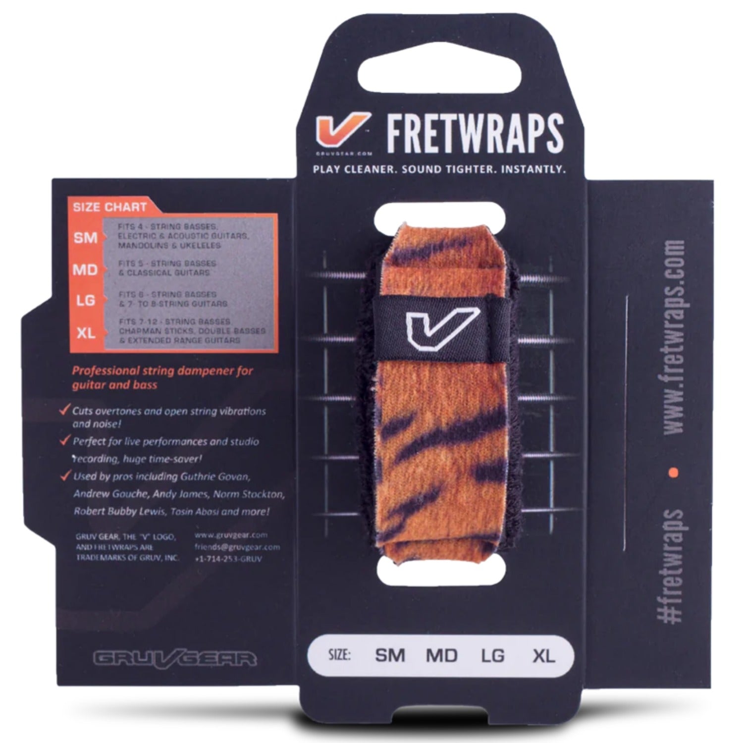 Gruv Gear Guitar Dampeners And Mutes GruvGear FW-1PK-TIG FretWraps String Muters