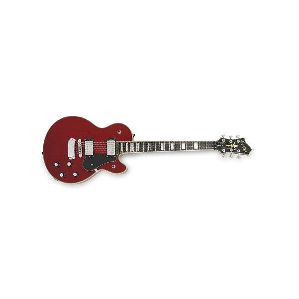 hagstrom electric guitars hagstrom swede electric guitar - wild cherry transparent