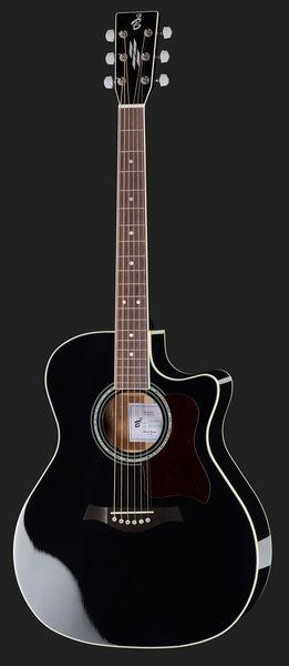 harley benton acoustic guitars harley benton clg-550ce bk custom line