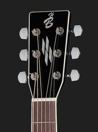 harley benton acoustic guitars harley benton clg-550ce bk custom line