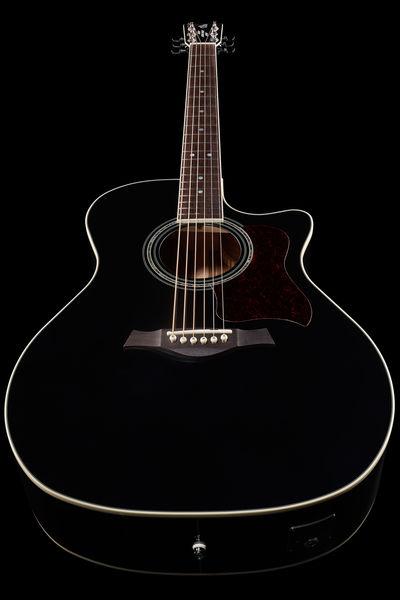harley benton acoustic guitars harley benton clg-550ce bk custom line