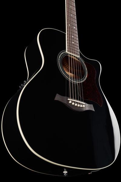 harley benton acoustic guitars harley benton clg-550ce bk custom line