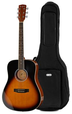 harley benton acoustic guitars harley benton d-120vs bundle