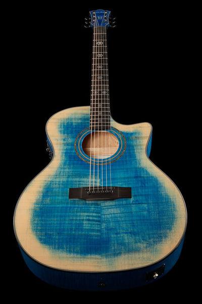 harley benton acoustic guitars harley benton eax-500tl faded blue