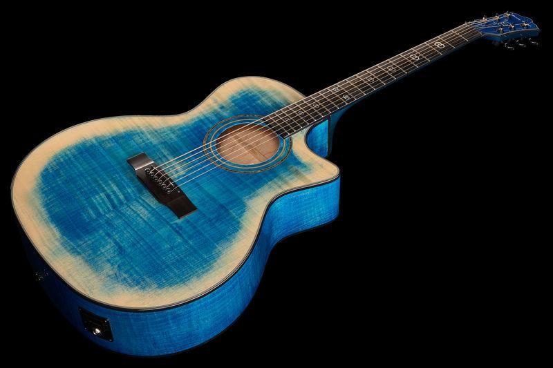 harley benton acoustic guitars harley benton eax-500tl faded blue
