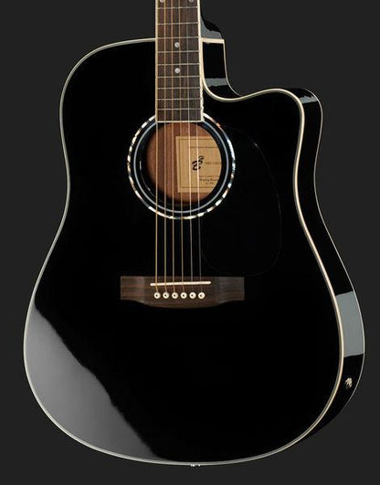 harley benton acoustic guitars harley benton hbd120 ce bk bundle
