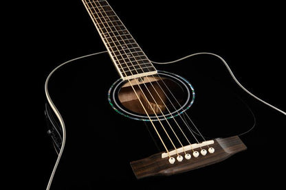 harley benton acoustic guitars harley benton hbd120 ce bk bundle