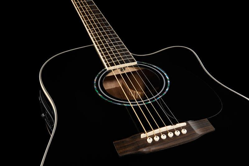 harley benton acoustic guitars harley benton hbd120 ce bk bundle
