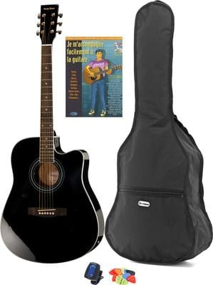 harley benton acoustic guitars harley benton hbd120cebk acoustic guitar bundle