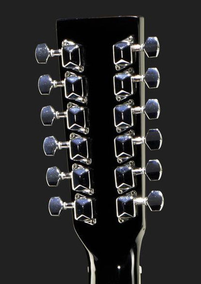 harley benton acoustic guitars harley benton hbd200-12 bk lh bundle