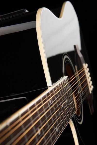 harley benton acoustic guitars harley benton hbd200-12 bk lh bundle