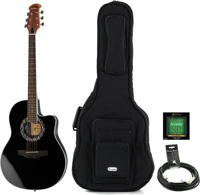 harley benton acoustic guitars harley benton hbo600 bk bundle