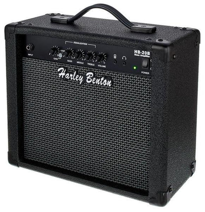 harley benton bass guitars harley benton b-450 black bundle 1