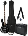 Harley Benton Bass Guitars Harley Benton B-450 Black Bundle 1
