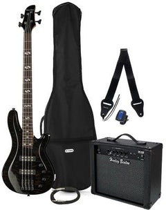 Harley Benton Bass Guitars Harley Benton B-450 QTB Bundle 1