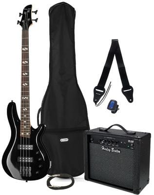 Harley Benton Bass Guitars Harley Benton B-450 White Bundle 1
