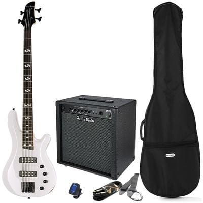 Harley Benton Bass Guitars Harley Benton B-450 White Bundle 2