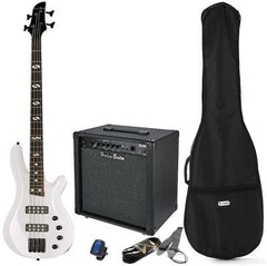 Harley Benton Bass Guitars Harley Benton B-450 White Bundle 2