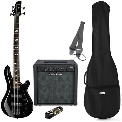 harley benton bass guitars harley benton b-550 black progressive set 1