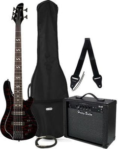 Harley Benton Bass Guitars Harley Benton B-550 QTB Progressive Bundle1
