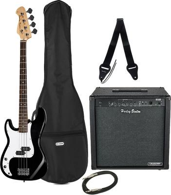 harley benton bass guitars harley benton hbp120bk lh bundle 3