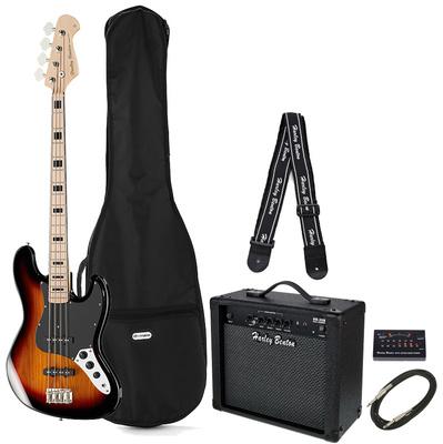 harley benton bass guitars harley benton jb-75mn sb vintage seri bundle
