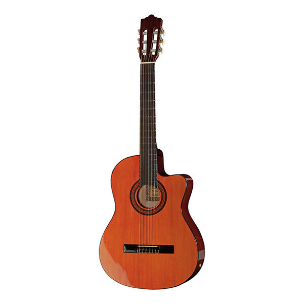 harley benton classical guitars harley benton cg300ce cutaway classical guitar - natural high gloss